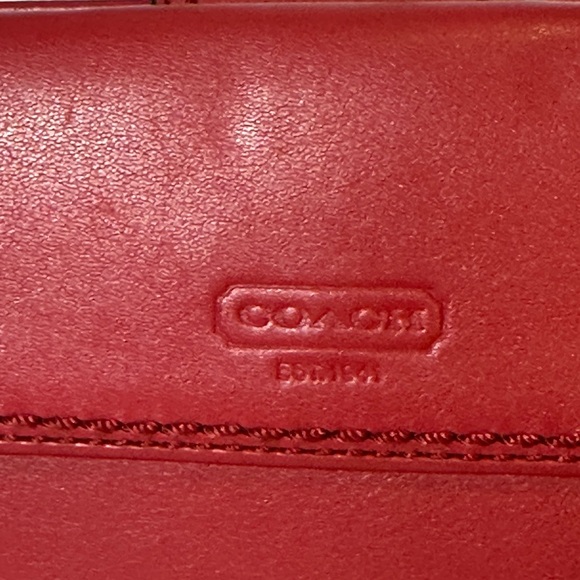 Coach Red Turn-lock Leather Wallet - Picture 4 of 11